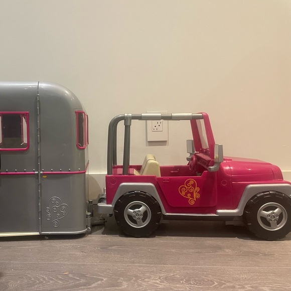 Other - Our Generation 18-inch doll Camper and Jeep
